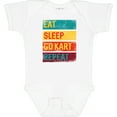 thumbnail image 3 of Inktastic Gokarting Eat Sleep Go Kart Repeat Boys or Girls Baby Bodysuit, 3 of 5