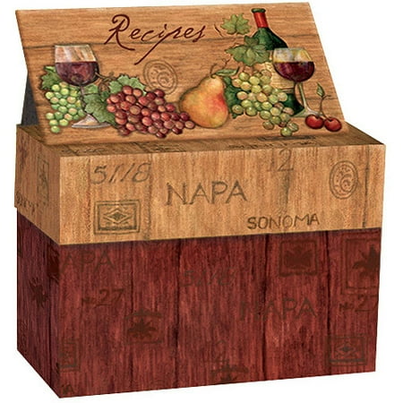 Lang Recipe Card Box with Recipe Cards, Napa Valley