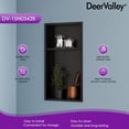 thumbnail image 4 of Deervalley 12" X 24" Double Shelf Shower Niche With Drainage Slope, Matte Black Finish - Recessed Wall Bathroom Niche, No Tile Required DV-1SN0342B, 4 of 13