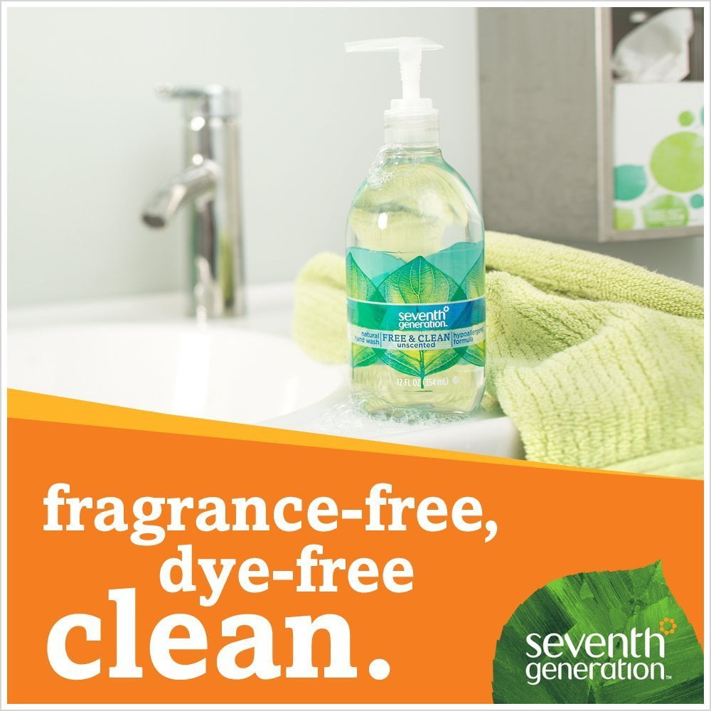Seventh Generation Hand Wash, Free And Clean, 12 Ounce (Pack Of 6) Packaging May Vary