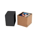 thumbnail image 3 of Seville Classics The Vineyard Collection Cork Storage Ottoman Cushioned Fabric, Padded Seat for Bedroom, Dorm, Loft, Living Room, Entryway, Hallway, Steel Grey, 15" Cube, 3 of 6