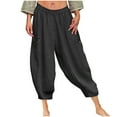 thumbnail image 3 of ZyeKqe Womens Pants Low Waisted Baggy Pants Straight Leg Casual Loose Fitted Trousers with Pockets, 3 of 8