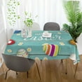 thumbnail image 6 of SKYSONIC Easter Bunny Eggs Tablecloth Waterproof Washable Polyester Square Table Cover Durable Tablecloth for Kitchen Dining Table Party Decor (60 X 90 Inch), 6 of 7