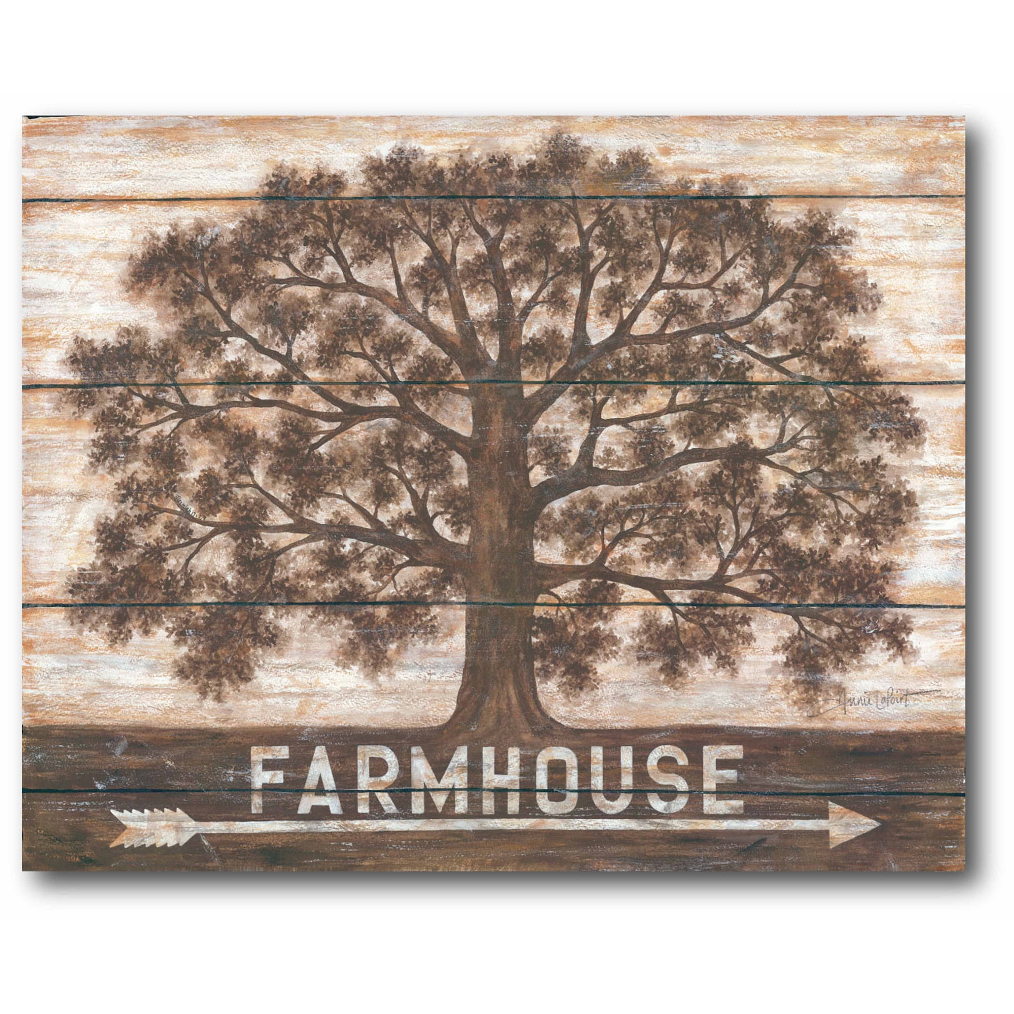 Farm House Family Tree Gallery-Wrapped Canvas Wall Art 16x20