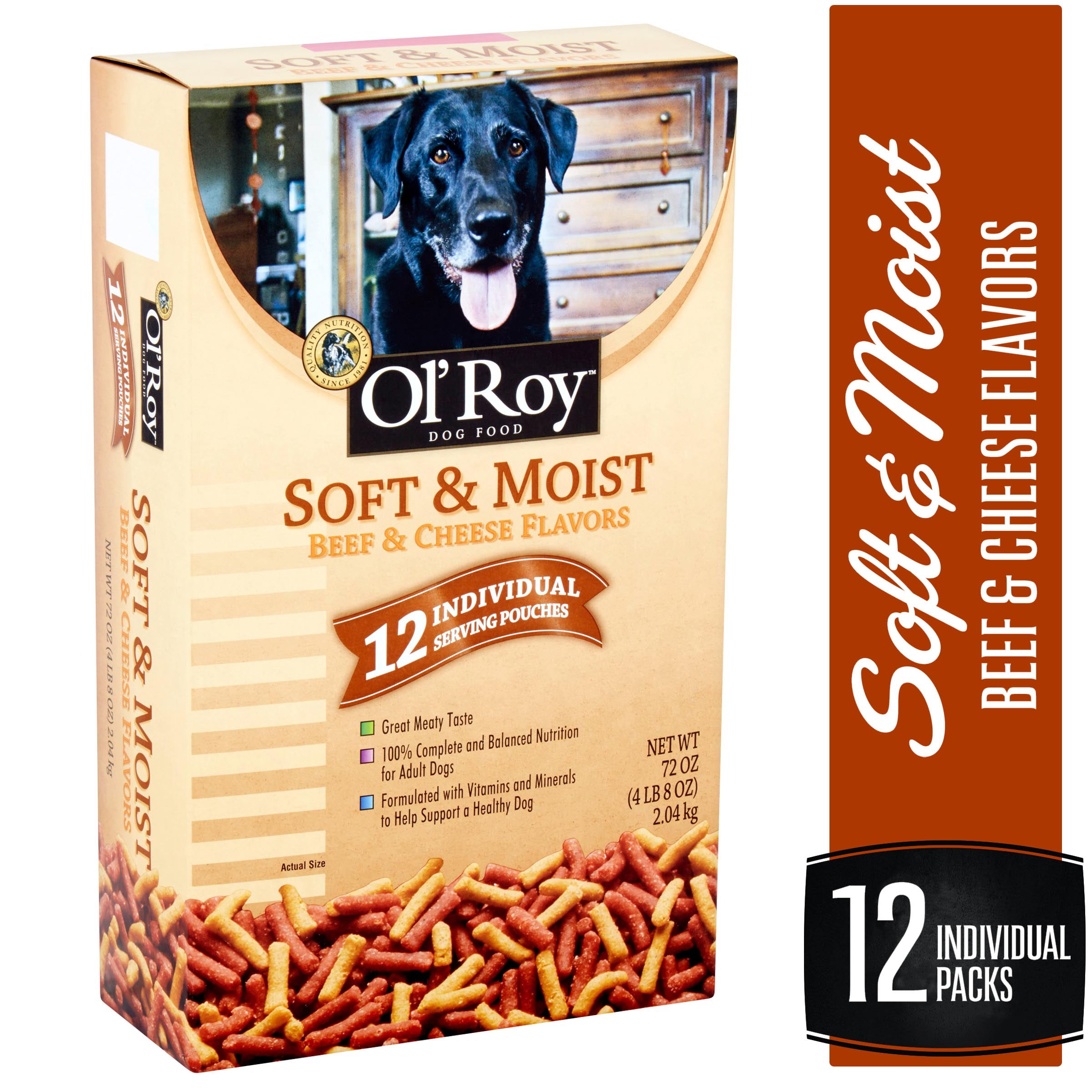 (12 Pack) Ol' Roy Soft & Moist Beef & Cheese Flavor Dog ...