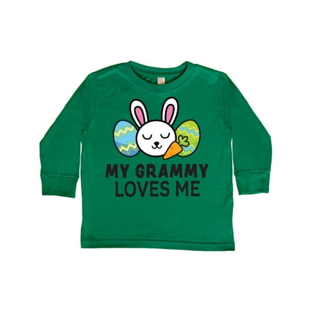 

Inktastic My Grammy Loves Me with Bunny and Easter Eggs Gift Toddler Boy or Toddler Girl Long Sleeve T-Shirt