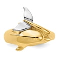 thumbnail image 5 of Finest Gold 14K Two-Tone Polished Dolphin Ring - Size 7.5, 5 of 5
