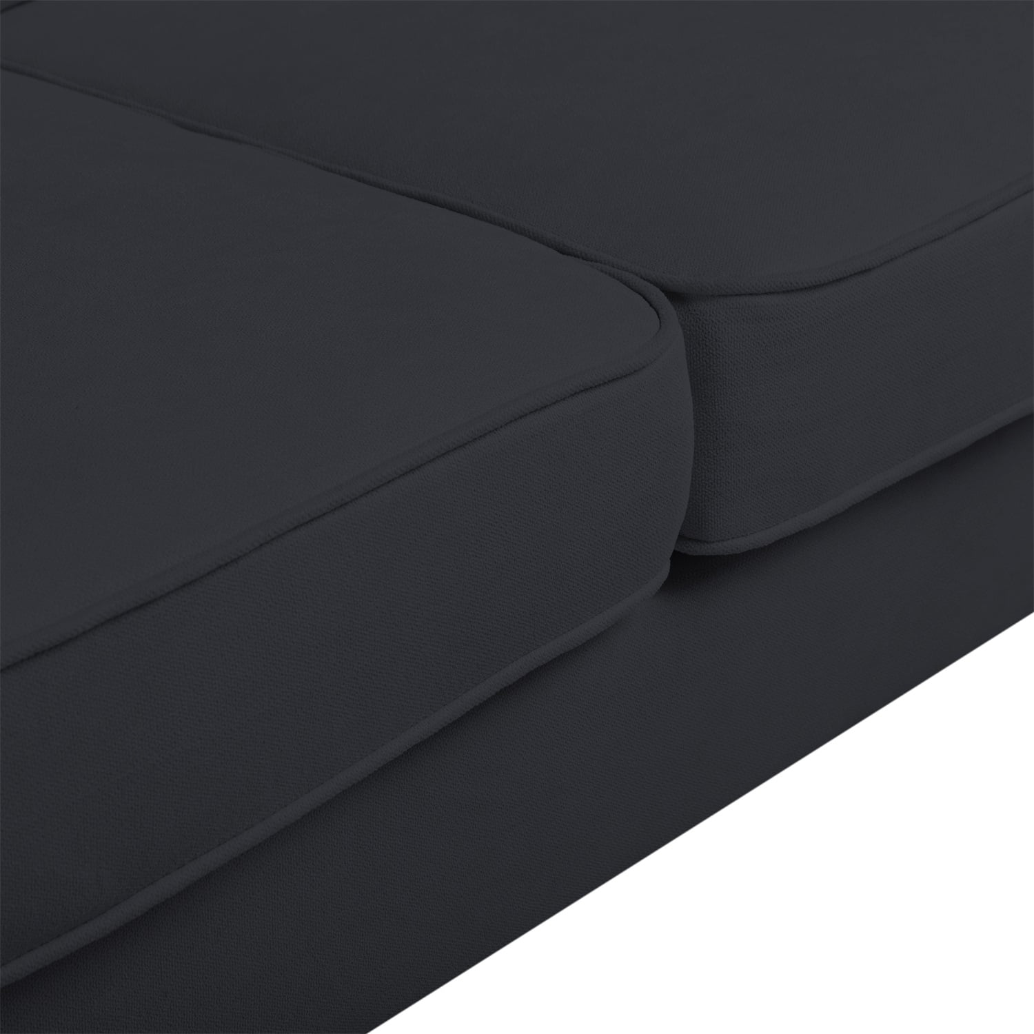 Kadyn 77.2" Fabric Sofa, Upholstered Lounge Couch with Square Arm, Modern Fabric Couch for Living Room, Black Kadyn 77.2" Fabric Sofa, Upholstered Lounge Couch with Square Arm, Modern Fabric Couch for Living Room, Black