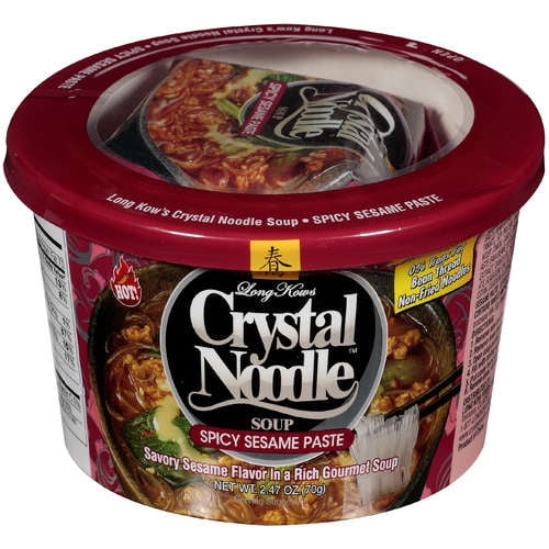 Crystal Noodle Spicy Sesame Paste, 2.47 oz Cardboard Cup, 6 ct, Red