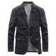 thumbnail image 1 of Chaqueta de hombre delgada, para jóvenes y de mediana edad, elegante, ajustada, para primavera y otoño, chaqueta vaquera informal de negocios., 1 of 5
