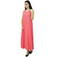 thumbnail image 5 of Bimba Women's Solid Spaghetti Strap Maxi Dress for Summer Beach Wear Sundress, 5 of 9
