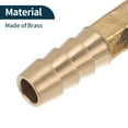 thumbnail image 5 of Brass Hose Barb Fittings 1/4" T Shaped 3 Way Connector for Air Water Oil Gas Fuel 1 Pcs Gold Tone, 5 of 6