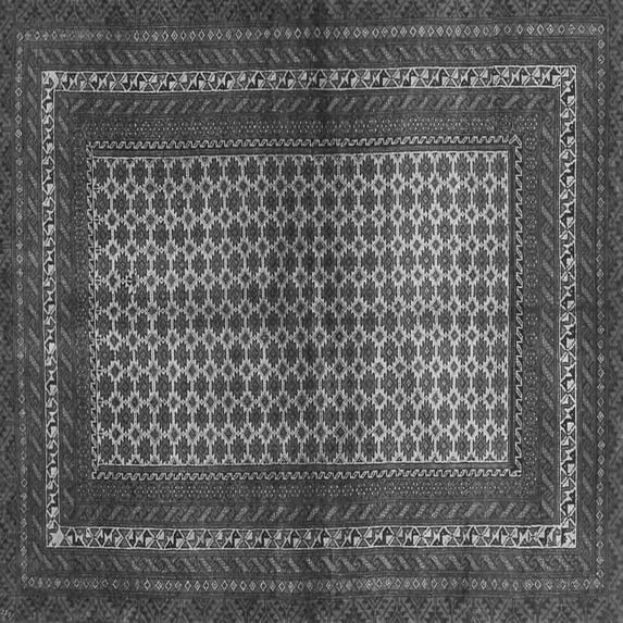 Ahgly Company Indoor Square Persian Gray Traditional Area Rugs, 7' Square