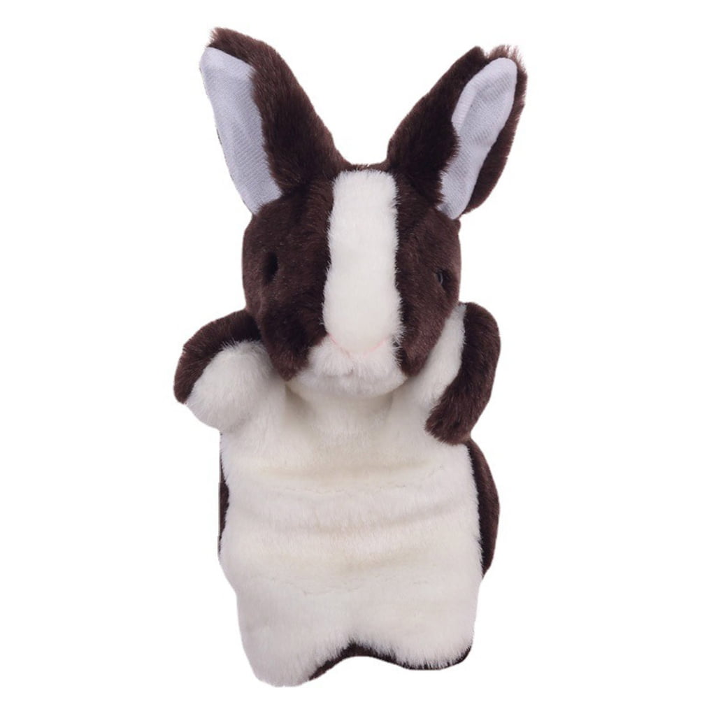 Bunny Hand Puppets 12” Soft Plush Stuffed Animal Rabbit Hand Puppet for Kids