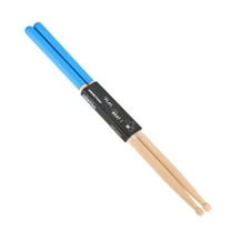 Maple Wood Drumstick 5A Anti Slip Handle Grips Drum Stick Blue for Drumming Musical, 1 Pair