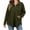 Olive Green, variant on TEAJOPSUU Women's Half Zip Hoodies Trendy Collared Long Sleeve Sweatshirts with Pockets Casual Loose Fit Daily Sweatshirts White