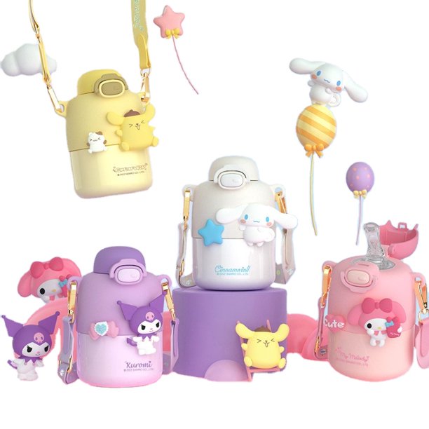 Calentador de tazas Sanrio Kuromi, botellas de agua aisladas escolares de acero inoxidable con bonito Hello-kitty para niños, 2023 en Stock