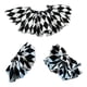 thumbnail image 3 of Conjunto de puños de cuello de payaso, fácil de usar, accesorio fotográfico para fiesta, disfraz de Halloween para festival Cuadrículas blancas y negras, 3 of 9
