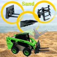 thumbnail image 5 of Qcar Minicargador 3 en 1 Vehículos de construcción Juguetes Cargador de sitio fundido a presión a escala 1:50 con montacargas de metal y juego de pala de agarre Camiones de juguete para niños de 8 9 1, 5 of 5