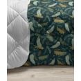 thumbnail image 3 of Floral Down Alternative Comforter, Overview of Blooming White Flowers and Leaves, Microfiber Quilt for All Season, 5 Sizes, Fern Green White, by Ambesonne, 3 of 3