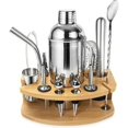 thumbnail image 1 of Kit de Coctelera, Set de Cóctel 750ml Profesional 13 Piezas de Acero Inoxidable con Soporte de Madera, Kit de Coctelera para Bar, Fiesta, Picnic, Boda, Celebración, 1 of 6
