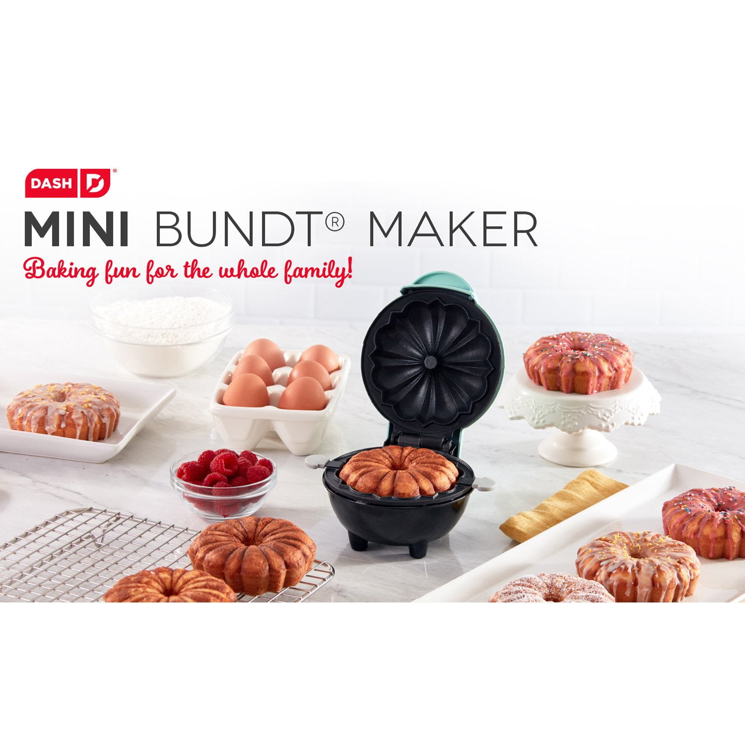 Dash ダッシュミニバントメーカー レッド Mini Bundt Maker Red DASH