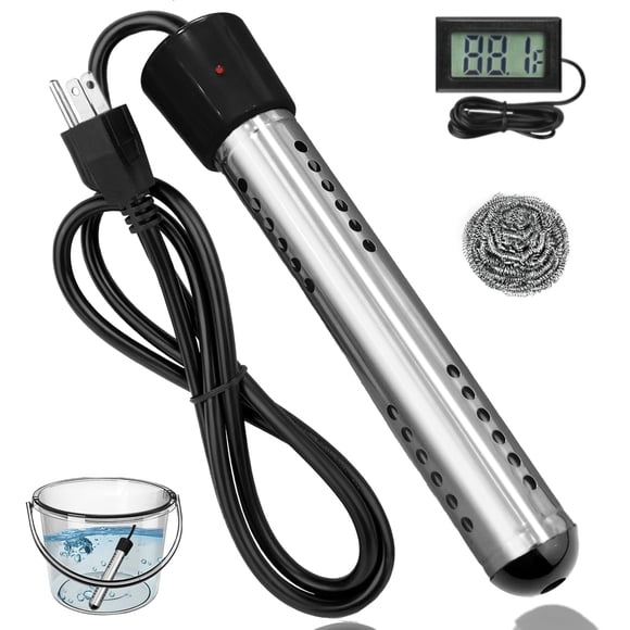 Calentador de agua de inmersión HUVOPUMO 2000W con termómetro LCD