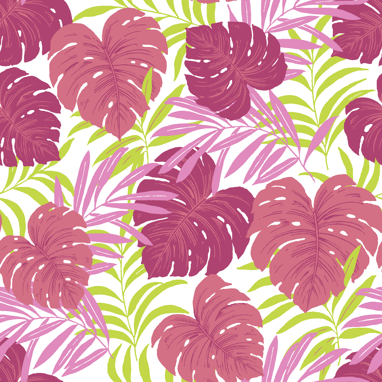 Waverly Inspirations Cotton 18" x 21" Tropical Split Leaf Coral Color Fat Quarter, 1 Piece