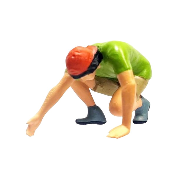Figuras de personas escaladoras a escala 1/64, modelo pintado a mano, diseño de dioramas, ornamento, escena DIY, colecciones de artesanías de resina, Estilo E CUTICAT Figura de escalada en roca