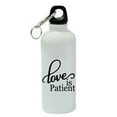 thumbnail image 1 of Love Is Patient White Aluminum Sports 20 oz Water Bottle, 1 of 1