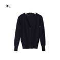 thumbnail image 3 of serony Stand Out In V Neck Solid Women Sweater Coat Soft And Skin-friendly dark blue XL, 3 of 6