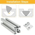 thumbnail image 5 of Uxcell M4 T Spring Nut, 25 Pack 4040 Series Half Round Roll in Spring Nut, Carbon Steel Nickel Plated Roll Ball Elastic Nut with Slot 8mm for 4040 Series Aluminum Extrusion Profile, 5 of 7