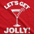 thumbnail image 2 of Womens Lets Get Jolly T Shirt Funny Christmas Drinking Tee for Ladies Womens Graphic Tees, 2 of 9