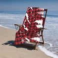 thumbnail image 3 of Christmas Tree Buffalo Plaid Bath Towel, Highly Absorbent towels for bathroom Quick Drying Microfiber Bath Towels for Body, Soft Shower Towels for Sport, Yoga, SPA, Gym 27x55in, 3 of 5