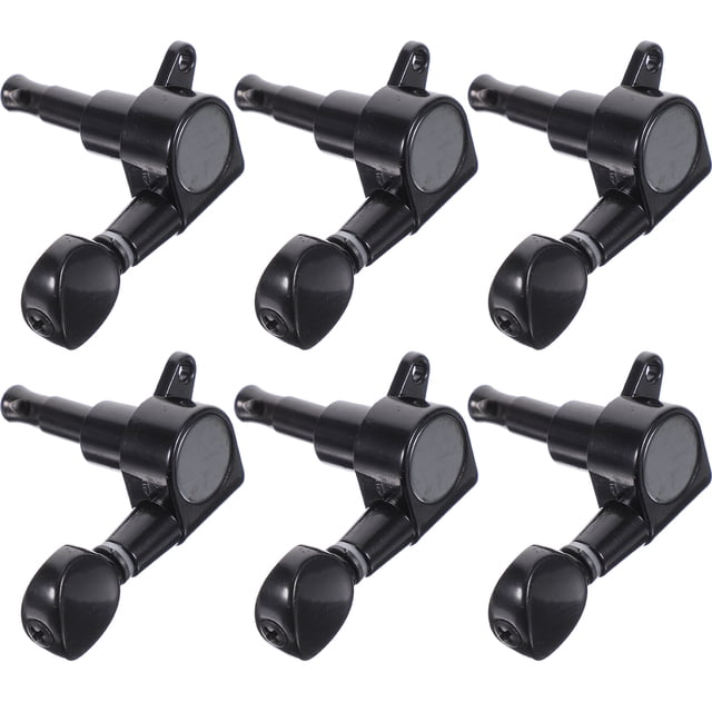 RENACLIPY 6Pcs Guitar Tuning Pegs Black Material Universal Guitar Accessories for Replacement