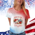 thumbnail image 7 of idosla USA Flag Tee Shirt for Women 4th of July Memorial Day Gift T Shirt Casual Short Sleeve American Proud T-Shirt Tops (Sky Blue, S), 7 of 7