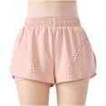 thumbnail image 2 of Aueoeo Women's Running Shorts 2 in 1 Workout Shorts High Waisted Lightweight Breathable Shorts for Gym Yoga Tennis Hiking, 2 of 5