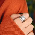thumbnail image 2 of Womens Tree of Life Ring Rotatable Retro Ring Creative Alloy Inlaid Gold Band Spinning Leaves Design Adjustable Anxiety Relief Unique Gift for Women, 2 of 5