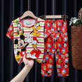 thumbnail image 1 of Conjunto de pijamas de manga corta para niños, ropa de dormir para bebés, pantalones de Mickey, Minnie, Spiderman, Sofía, 1 of 4