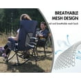 thumbnail image 5 of PORTAL Folding Camping Rocking Chair, Portable Outdoor Rocker with Mesh High Back, Supports 400 lbs, Blue, 5 of 11