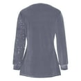 thumbnail image 6 of VKOYWKM Velvet Tops for Women Long Sleeve V Neck Sparkly Sequin Blouses Trendy Glitter Velour Shirts for Night Party Holiday, 6 of 7