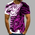 thumbnail image 1 of AURIGATE Men Short Sleeve O-Neck Printed Color Fashion Casual T-Shirt Tops Blouse, 1 of 4
