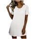 thumbnail image 5 of TaTaai Women's Summer Casual Fashion Solid Crew Neck Short Sleeve Mini Nightgown Soft Comfortable Short Dress Gift, 5 of 9