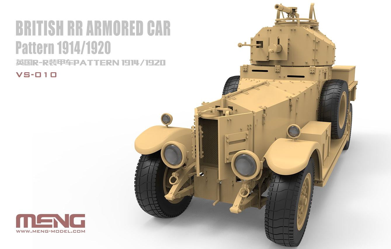 Meng Model 1/35 VS-010 Plastic Model British RR Armored Car Pattern1914/1920 Model kit