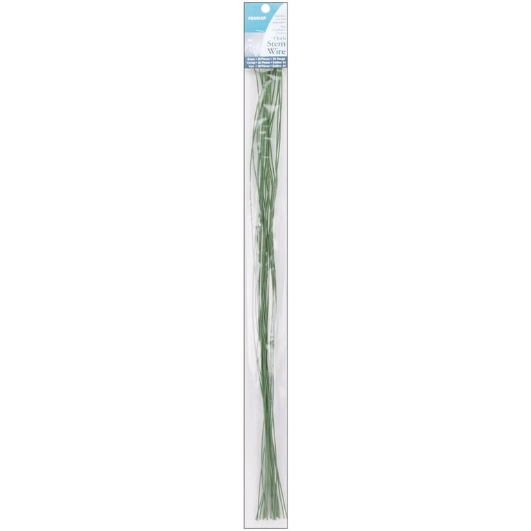 18 Gauge Floral Stem Wire - Cloth Wrapped - Lt. Green - Carte Fini