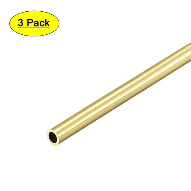 Tuberías rectas sin costura de latón Uxcell 6.5 mm x 1 mm