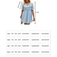 thumbnail image 5 of Vestido corto holgado de verano con mangas cortas y escote en V sexy para mujer, vestido informal con lunares suizos, vestido de talla grande, 5 of 5