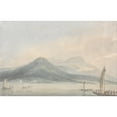 thumbnail image 2 of Joseph Mallord William Turner 24x17 Black Ornate Framed Double Matted Museum Art Print Titled: From the Isola Borromena, Lago Maggiore (Approx. 1795), 2 of 5