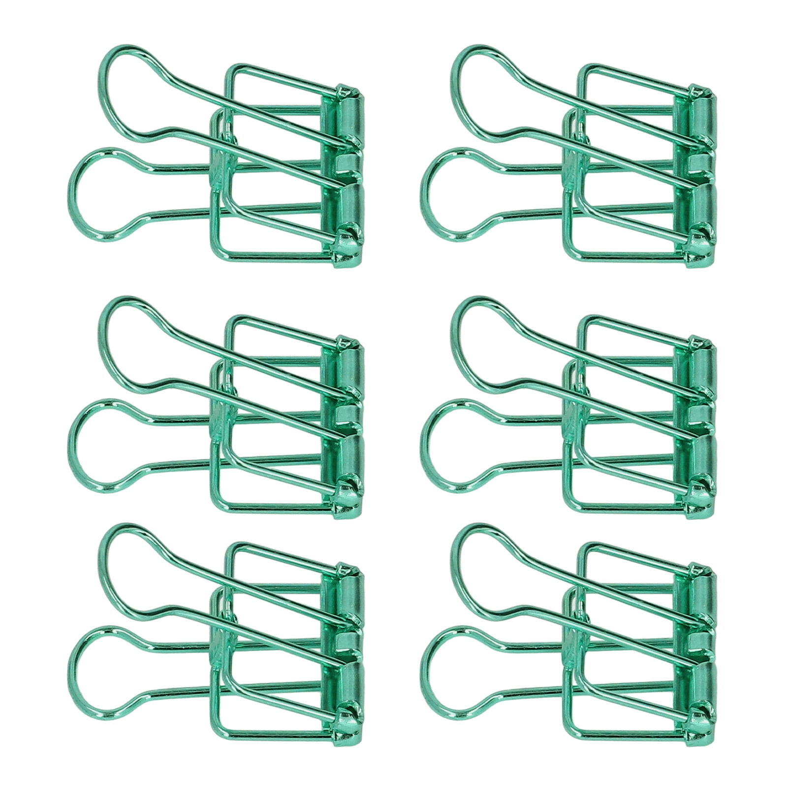 Yajisi 80-Piece 19mm (0.75 in) Small Metal Hollow Binder Clips Strong Clamping Paper Clamps, Green