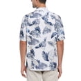 thumbnail image 2 of Cafe Luna Men's Textured Tropical Print Short Sleeve Shirt, 2 of 3